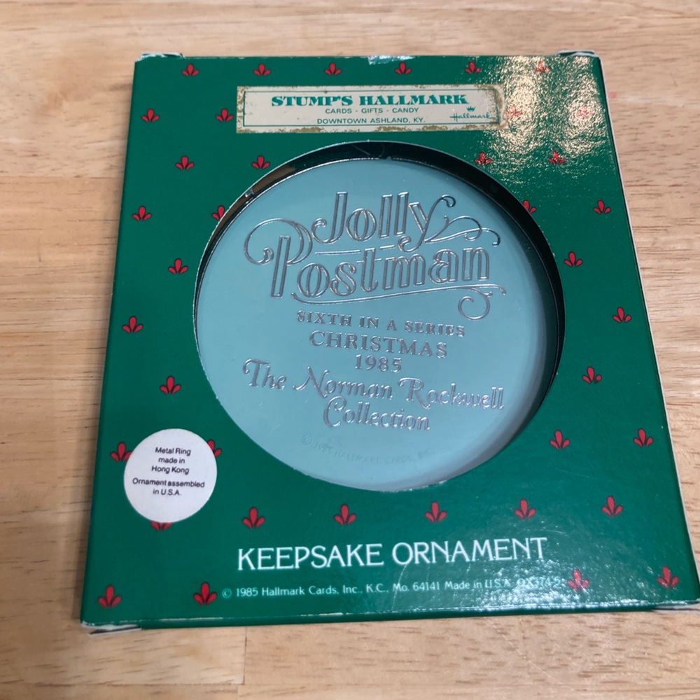 Vintage 1985 Hallmark Norman Rockwell Collector's Series Ornament “Jolly Postman - Picture 2 of 6